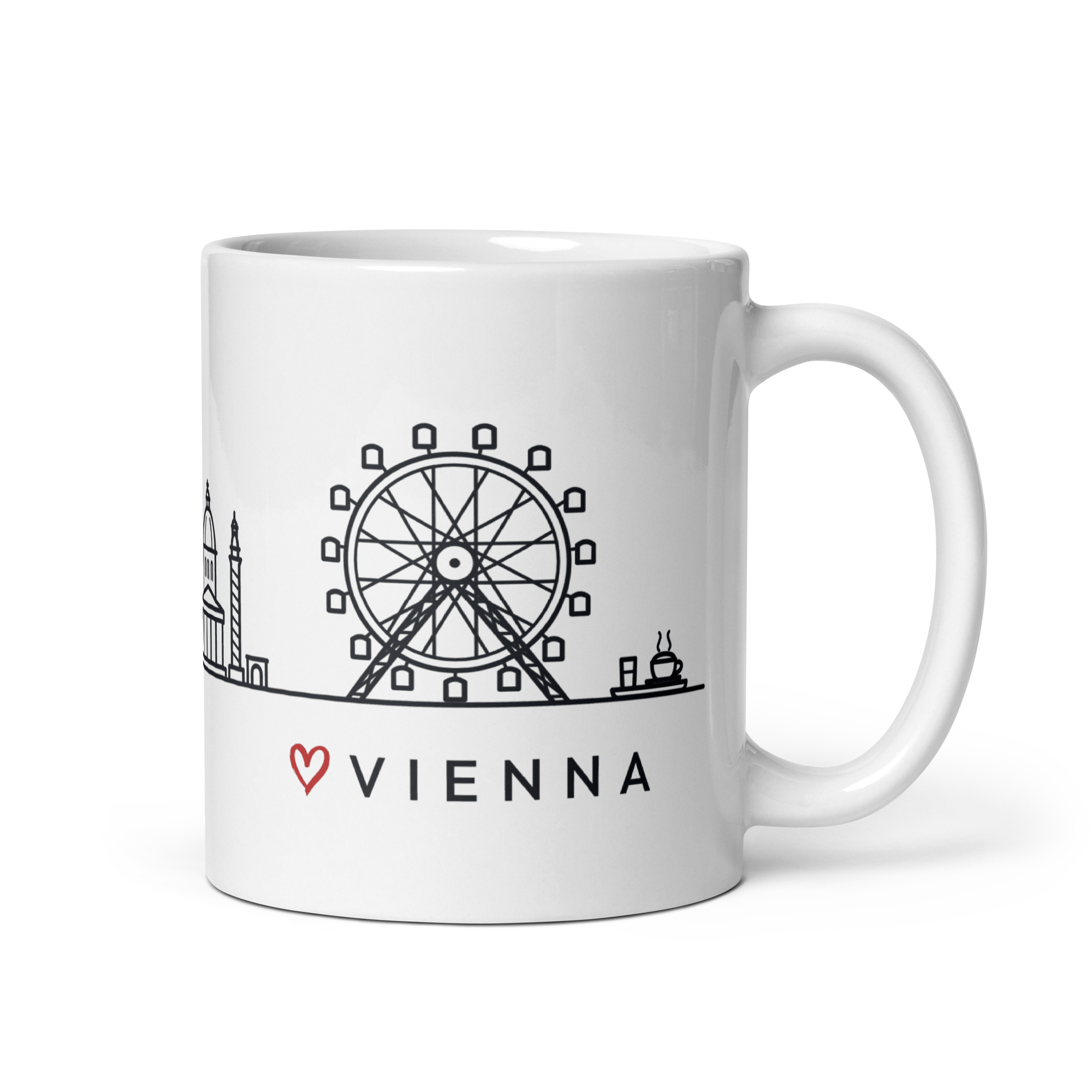 Vienna Icons Mug, Minimal Line