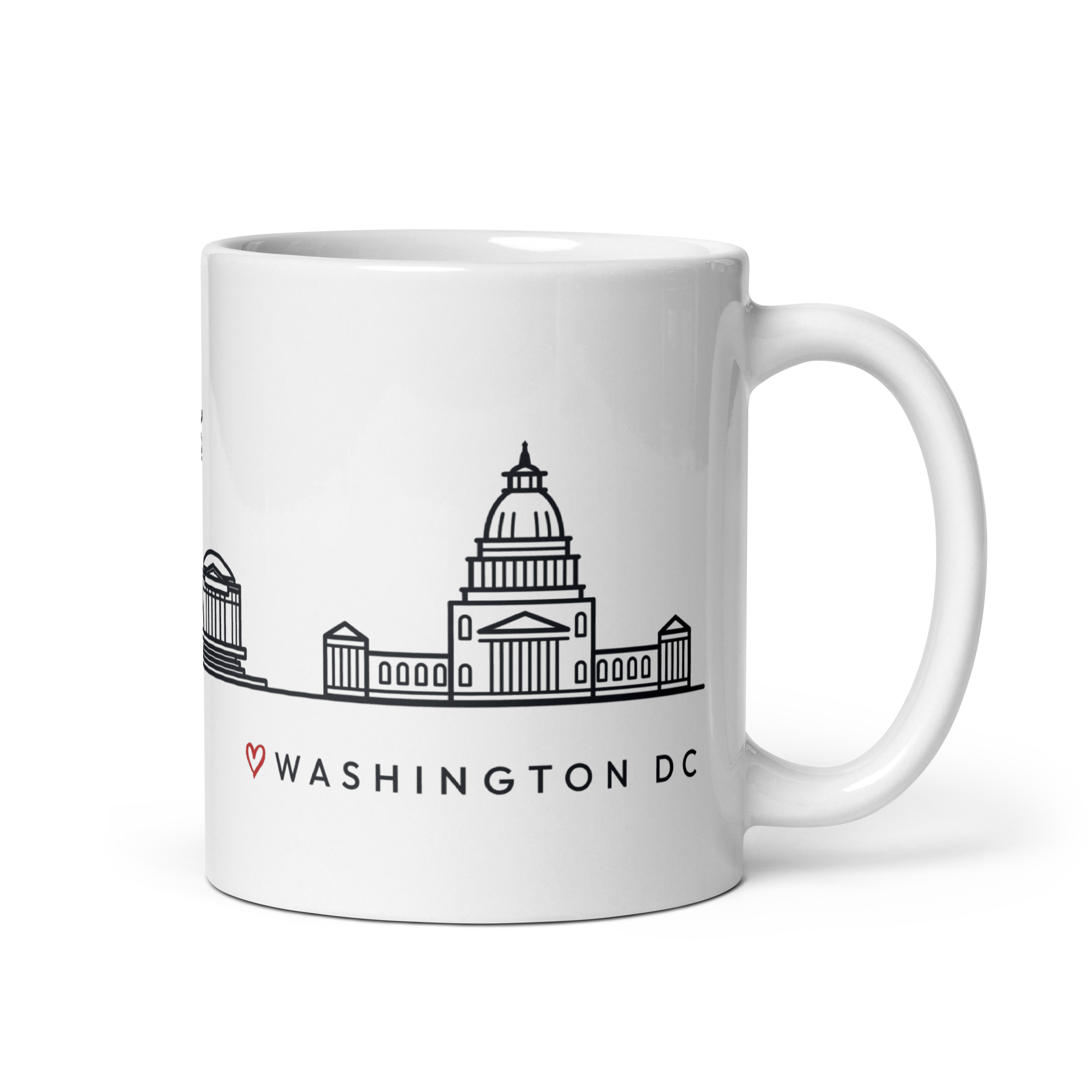 Washington D.C. Icons Mug, Minimal Line