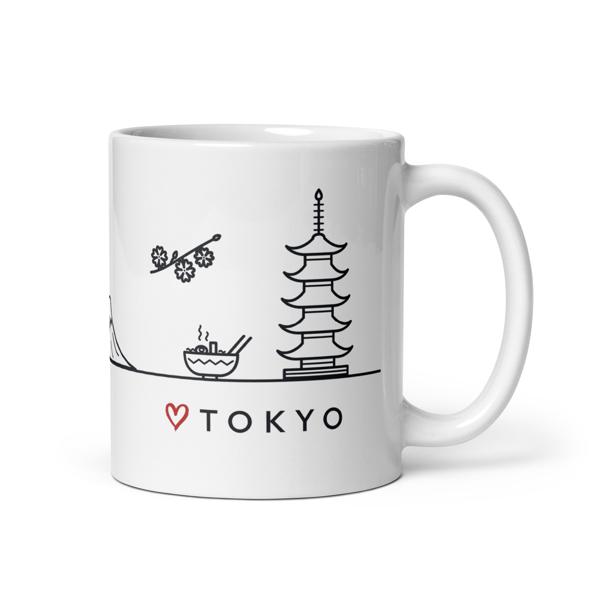 Tokyo Icons Mug, Minimal Line