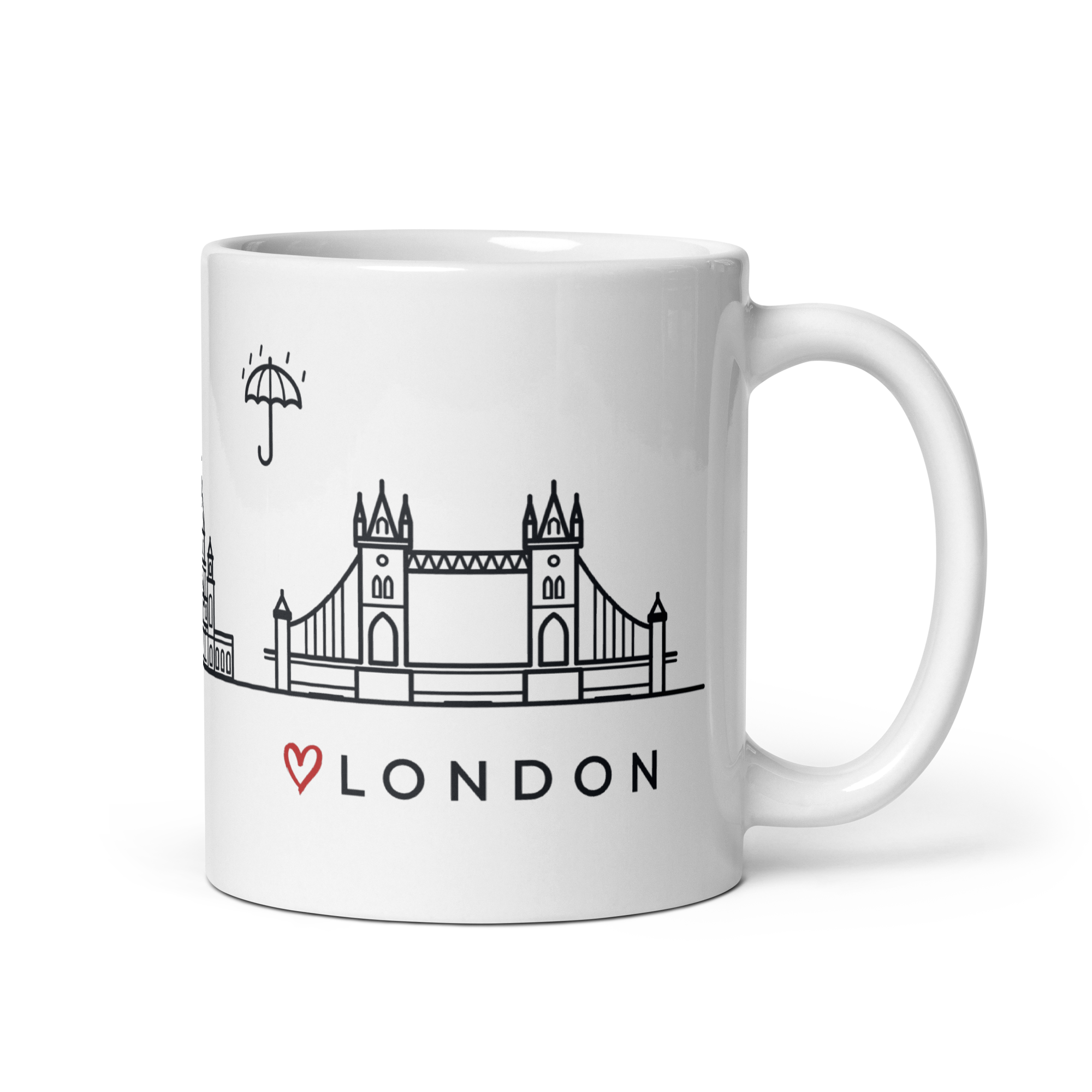 London Icons Mug, Minimal Line