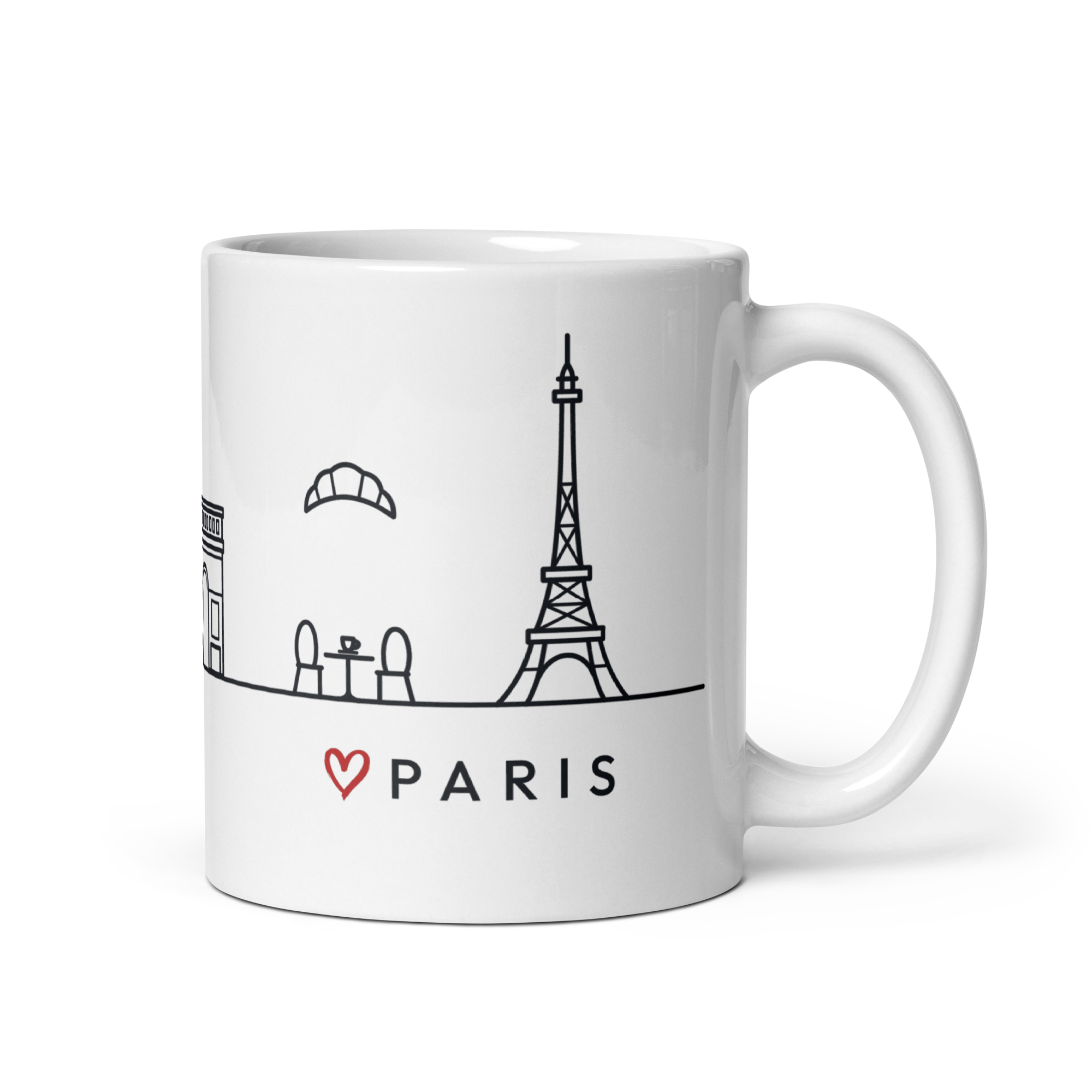 Paris Icons Mug, Minimal Line
